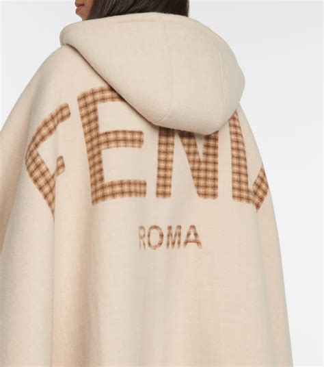 poncho fendi logo|Fendi poncho black and white.